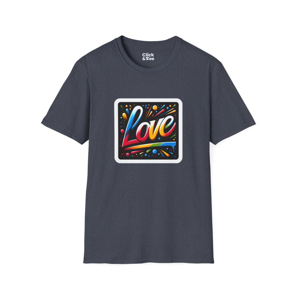 Color SplatterLetter art spelling “LOVE” Unique T-Shirt Image 19