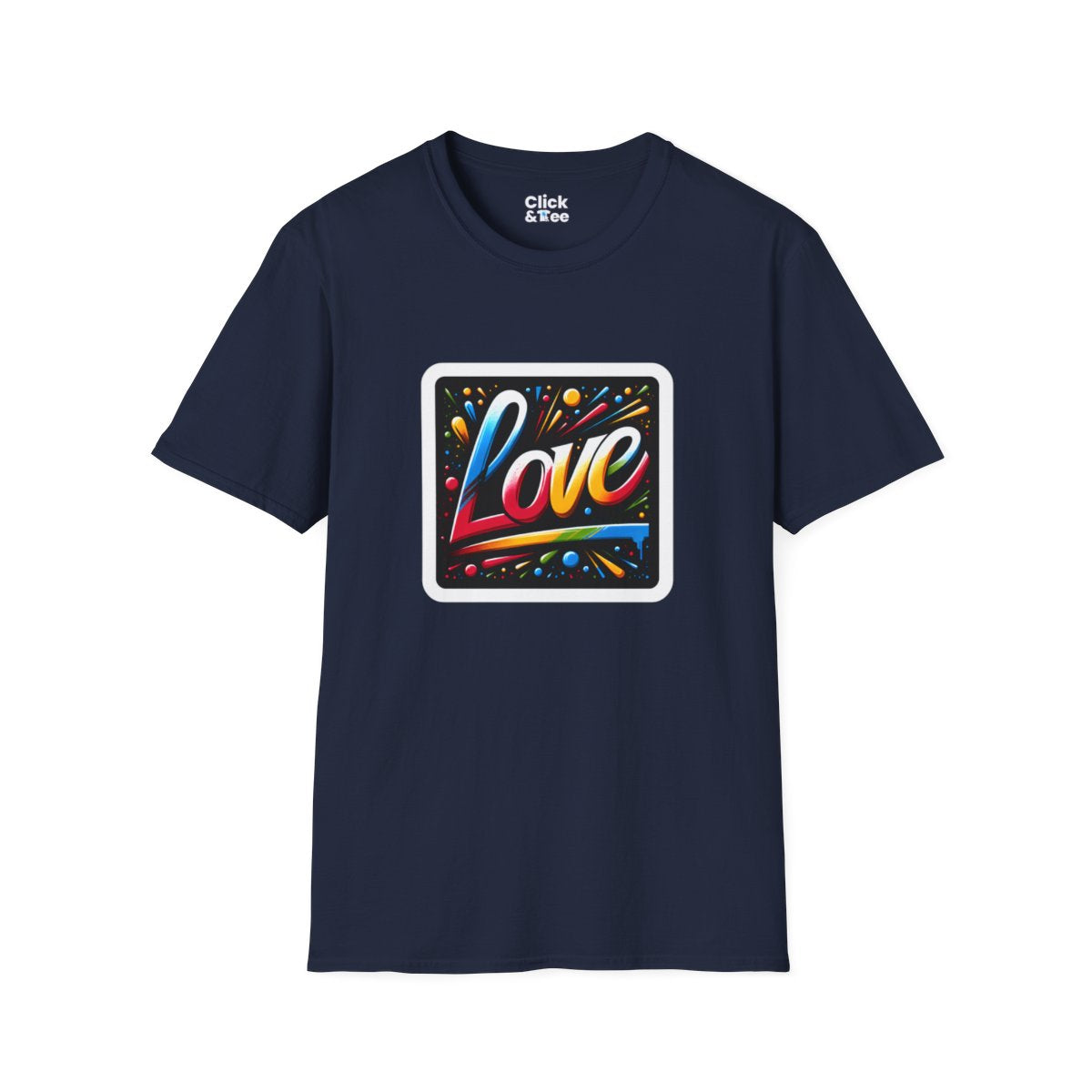 Color SplatterLetter art spelling “LOVE” Unique T-Shirt Image 18