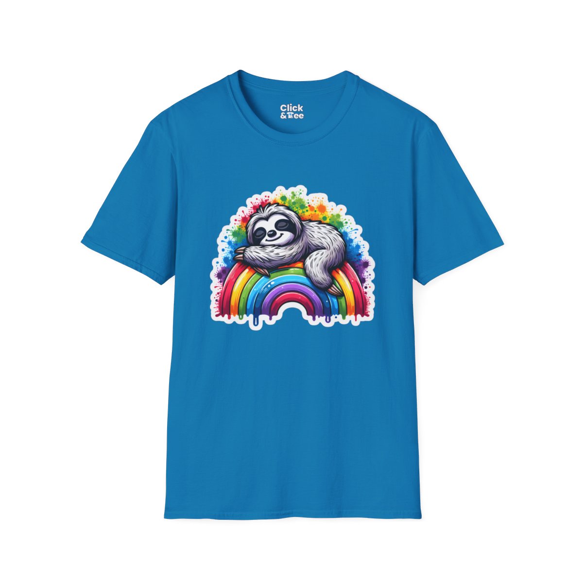 Color SplatterSloth Unique T-Shirt Image 15