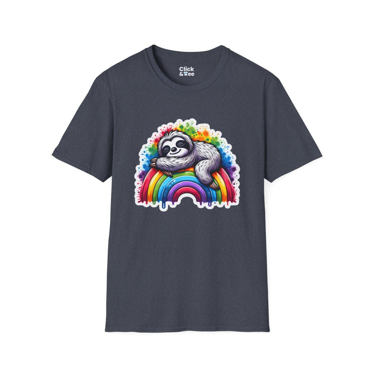 Color SplatterSloth Unique T-Shirt Image 19