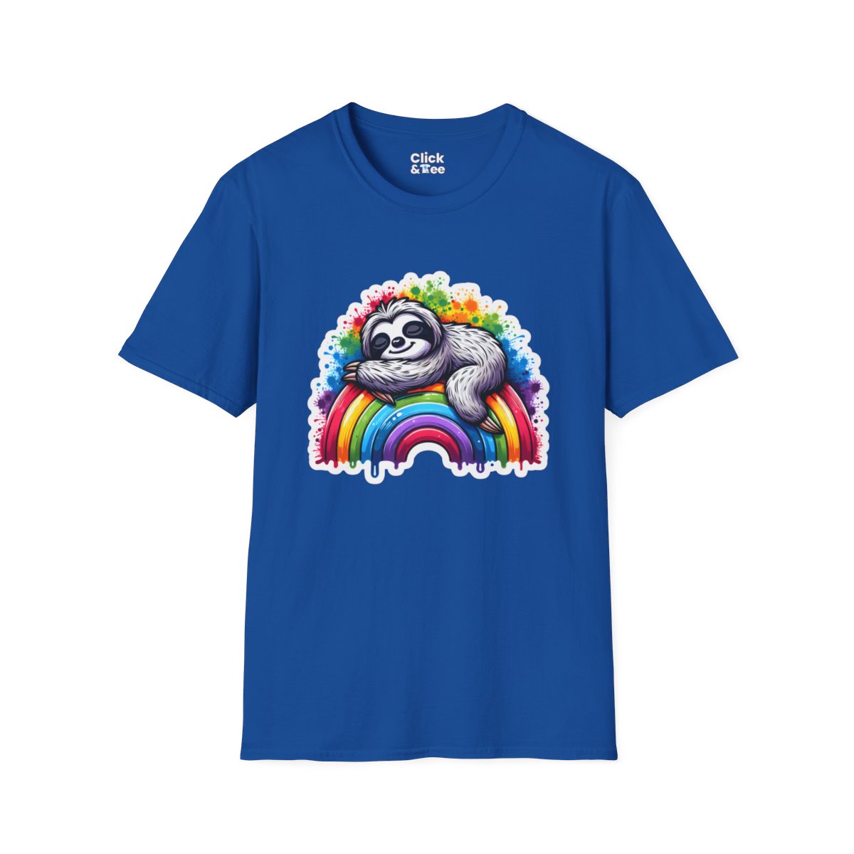 Color SplatterSloth Unique T-Shirt Image 17