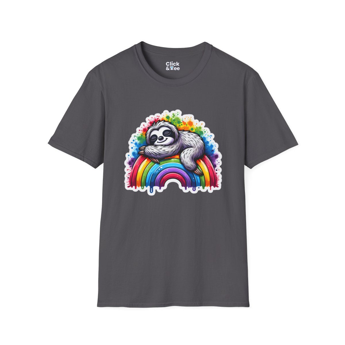 Color SplatterSloth Unique T-Shirt Image 16