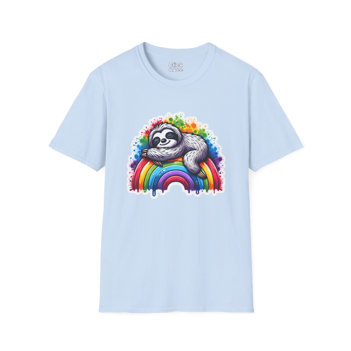 Color SplatterSloth Unique T-Shirt Image 14