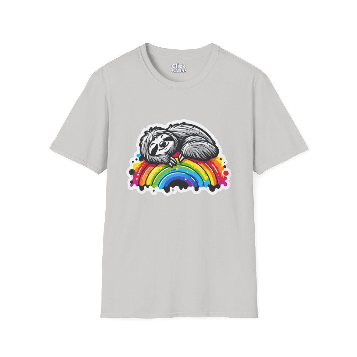 Color SplatterSloth Unique T-Shirt Image 5