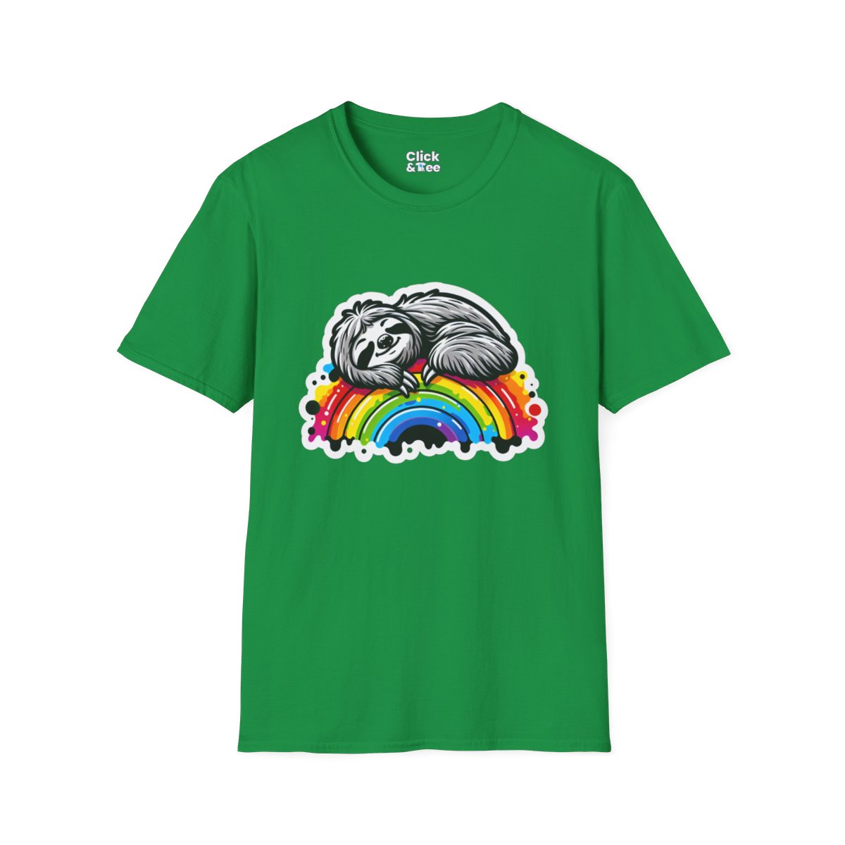 Color SplatterSloth Unique T-Shirt Image 12