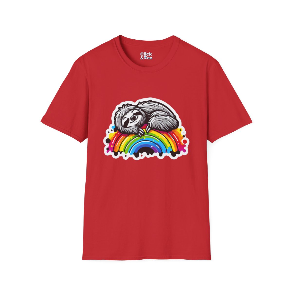 Color SplatterSloth Unique T-Shirt Image 20