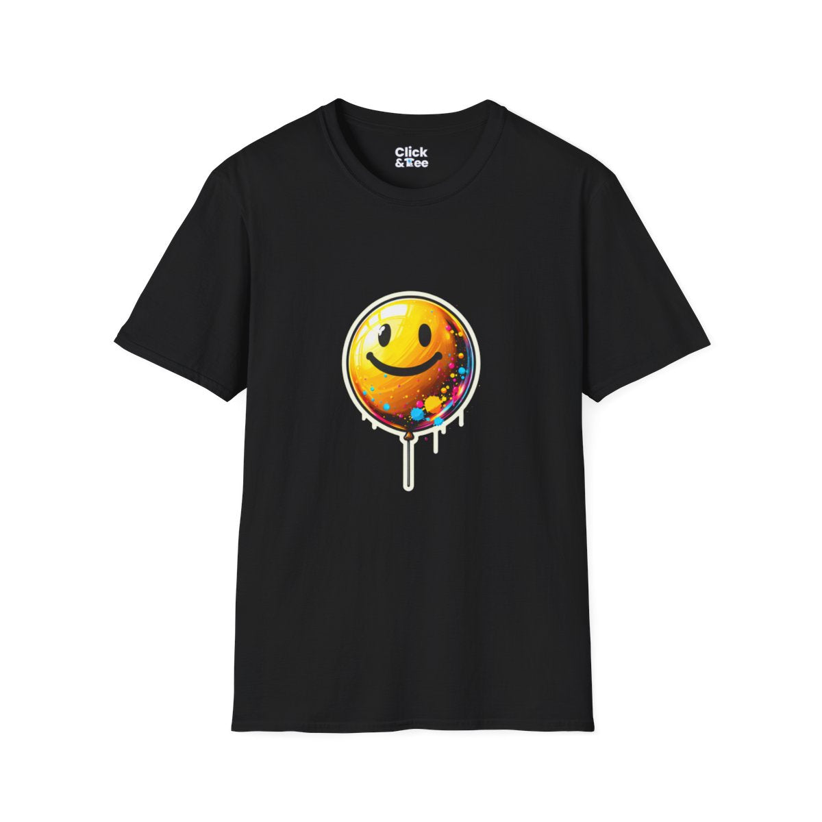 Color SplatterYellow Balloon Unique T-Shirt Image 3