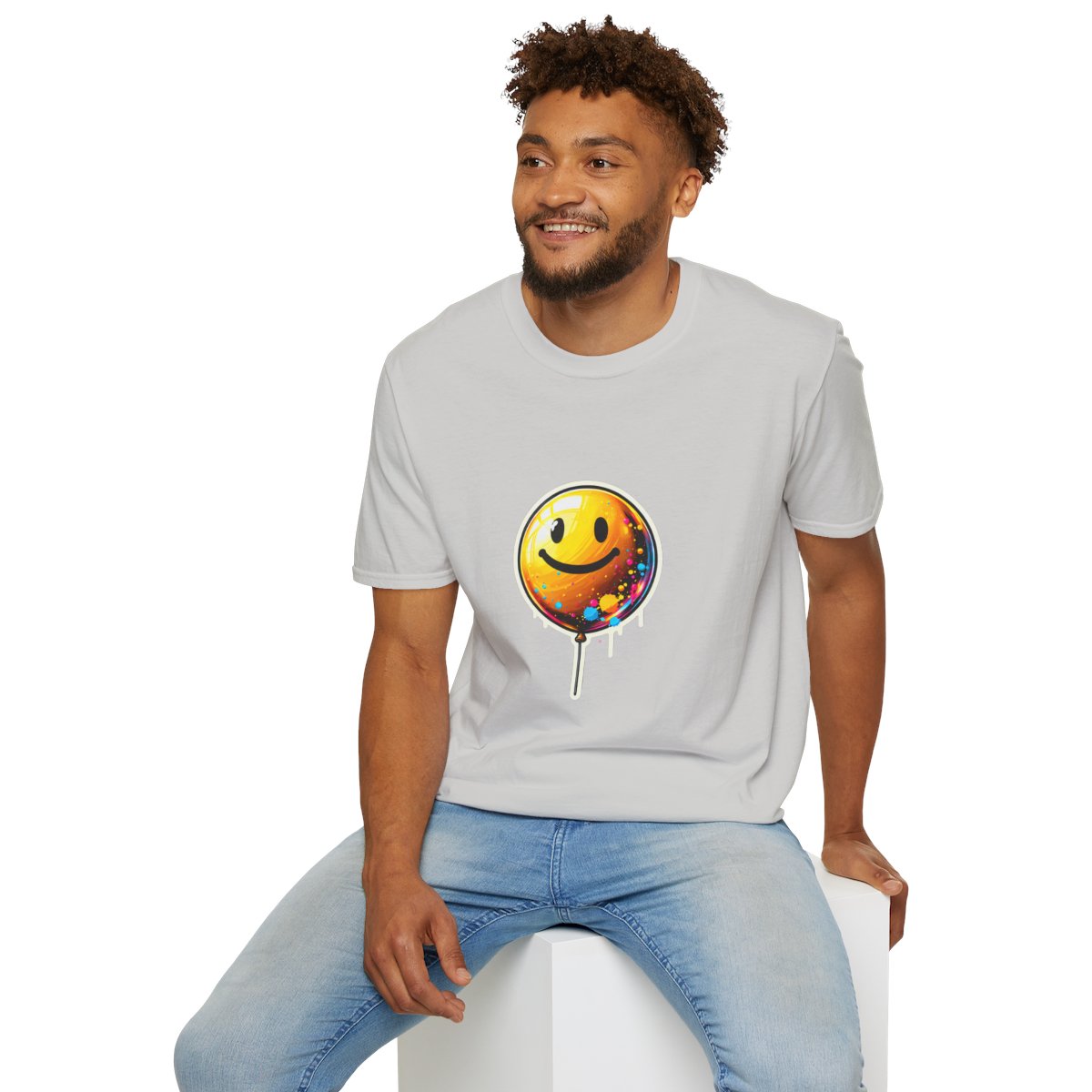 Color SplatterYellow Balloon Unique T-Shirt Image 7