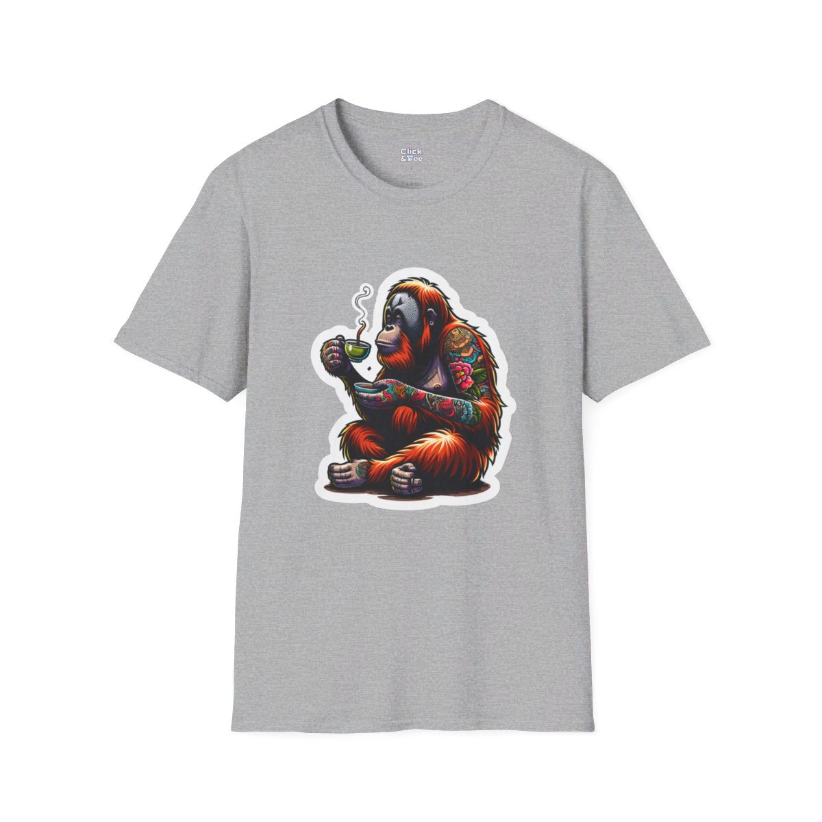 Color SplatterOrangutan Unique T-Shirt Image 2
