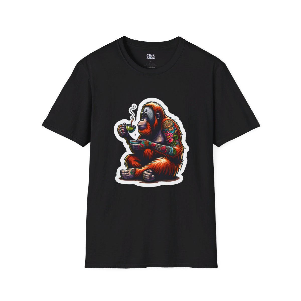 Color SplatterOrangutan Unique T-Shirt Image 3