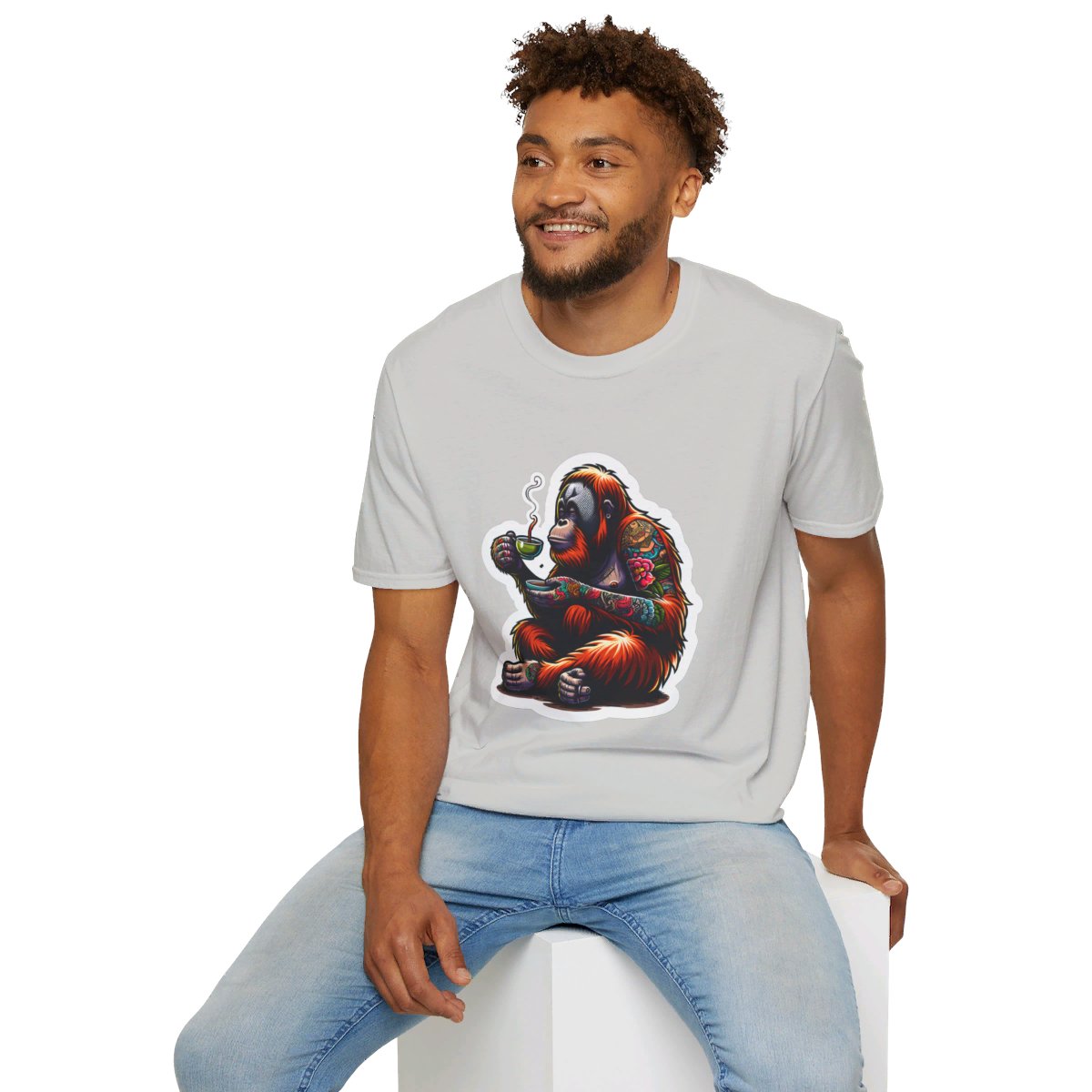 Color SplatterOrangutan Unique T-Shirt Image 7
