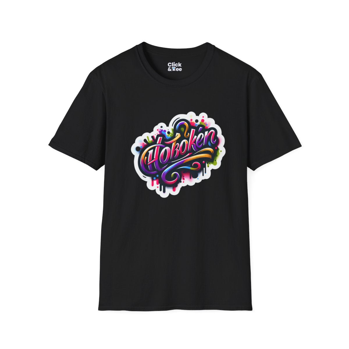 Color SplatterScript Unique T-Shirt Image 3