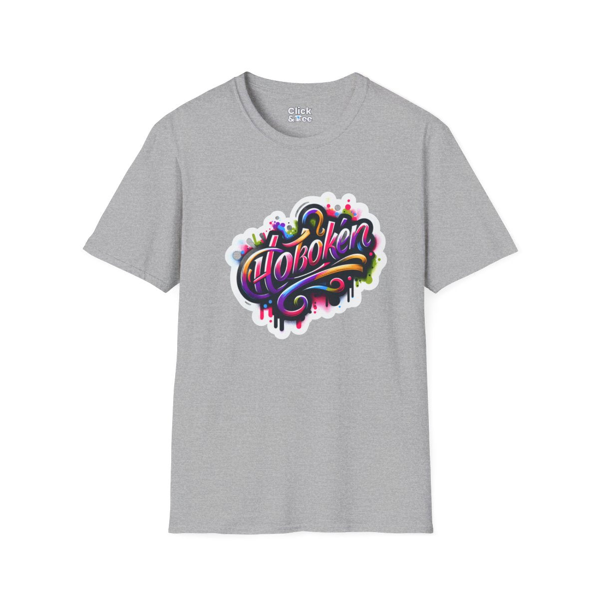 Color SplatterScript Unique T-Shirt Image 2