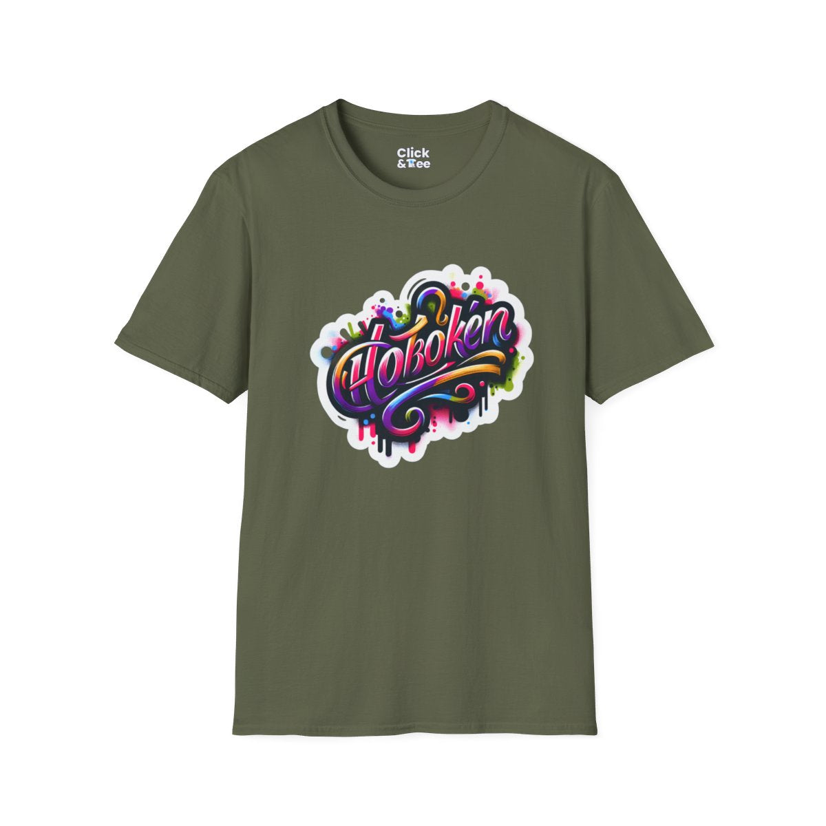 Color SplatterScript Unique T-Shirt Image 11