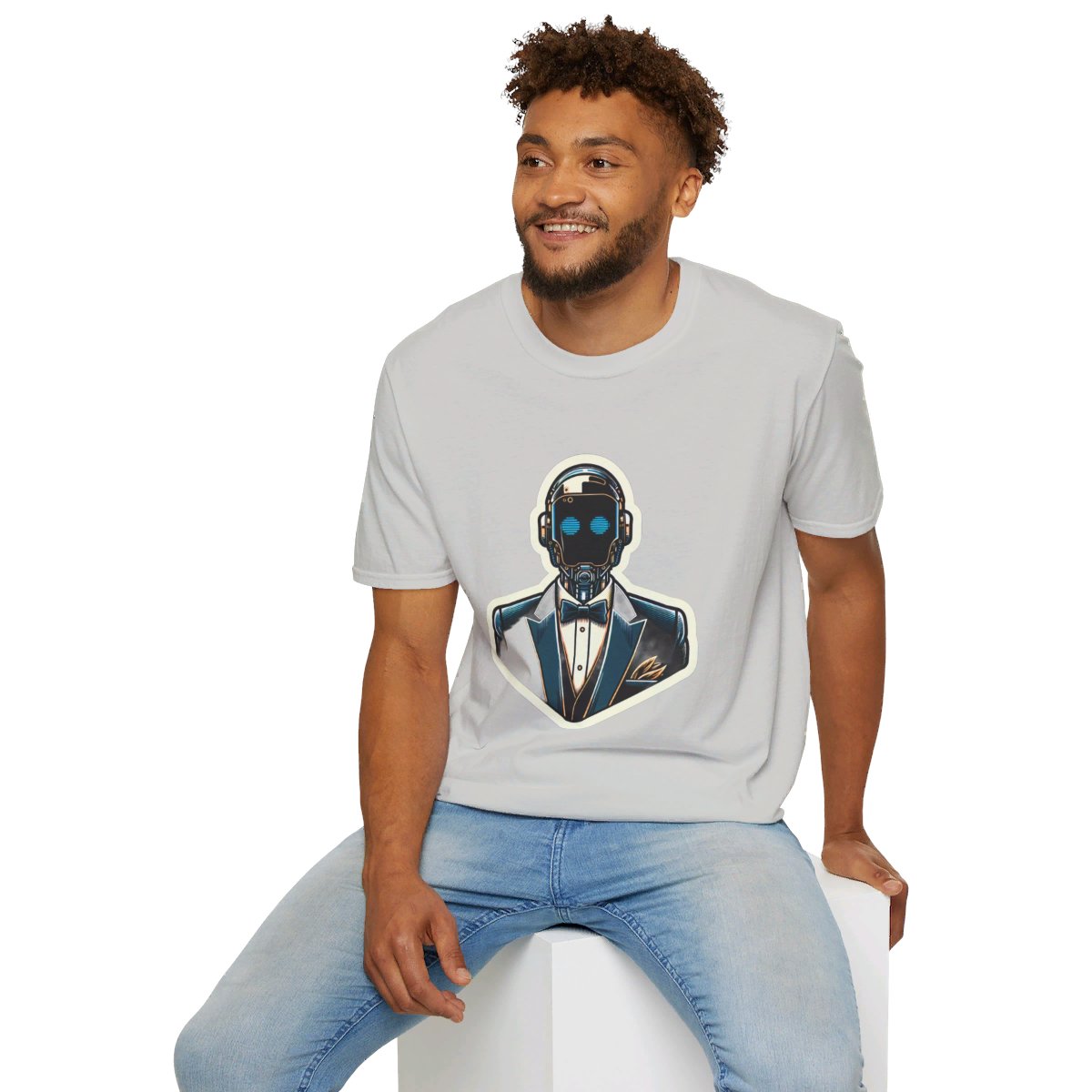 CyberpunkElegant Droid Bartender Unique T-Shirt Image 7