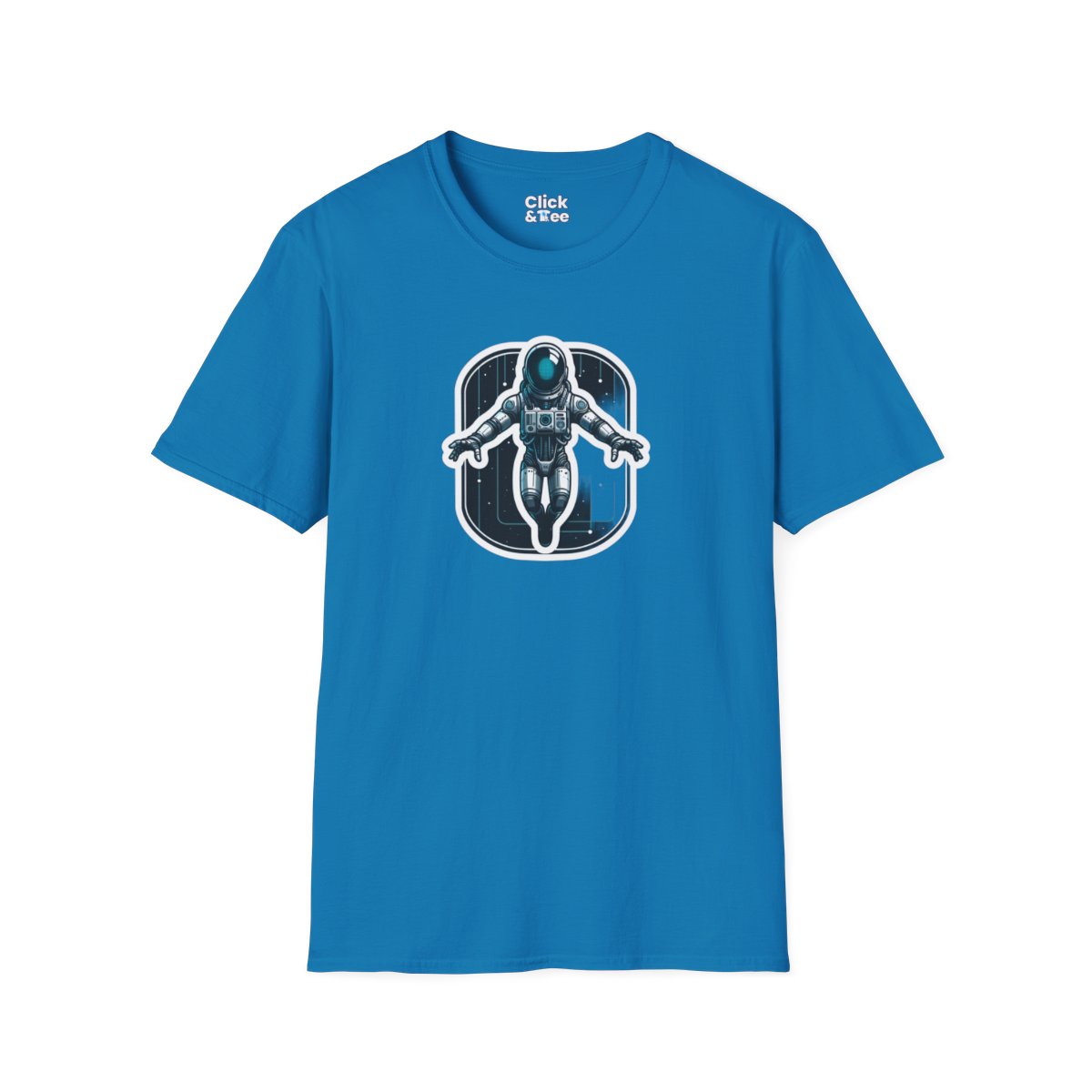 CyberpunkHumanoid AI Astronaut Robot in Space Unique T-Shirt Image 15