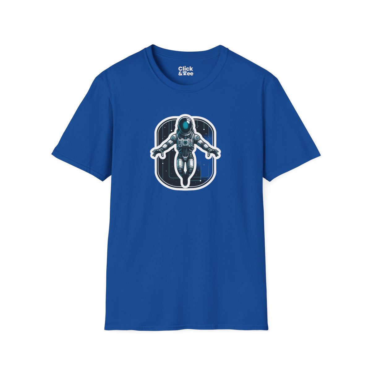 CyberpunkHumanoid AI Astronaut Robot in Space Unique T-Shirt Image 17