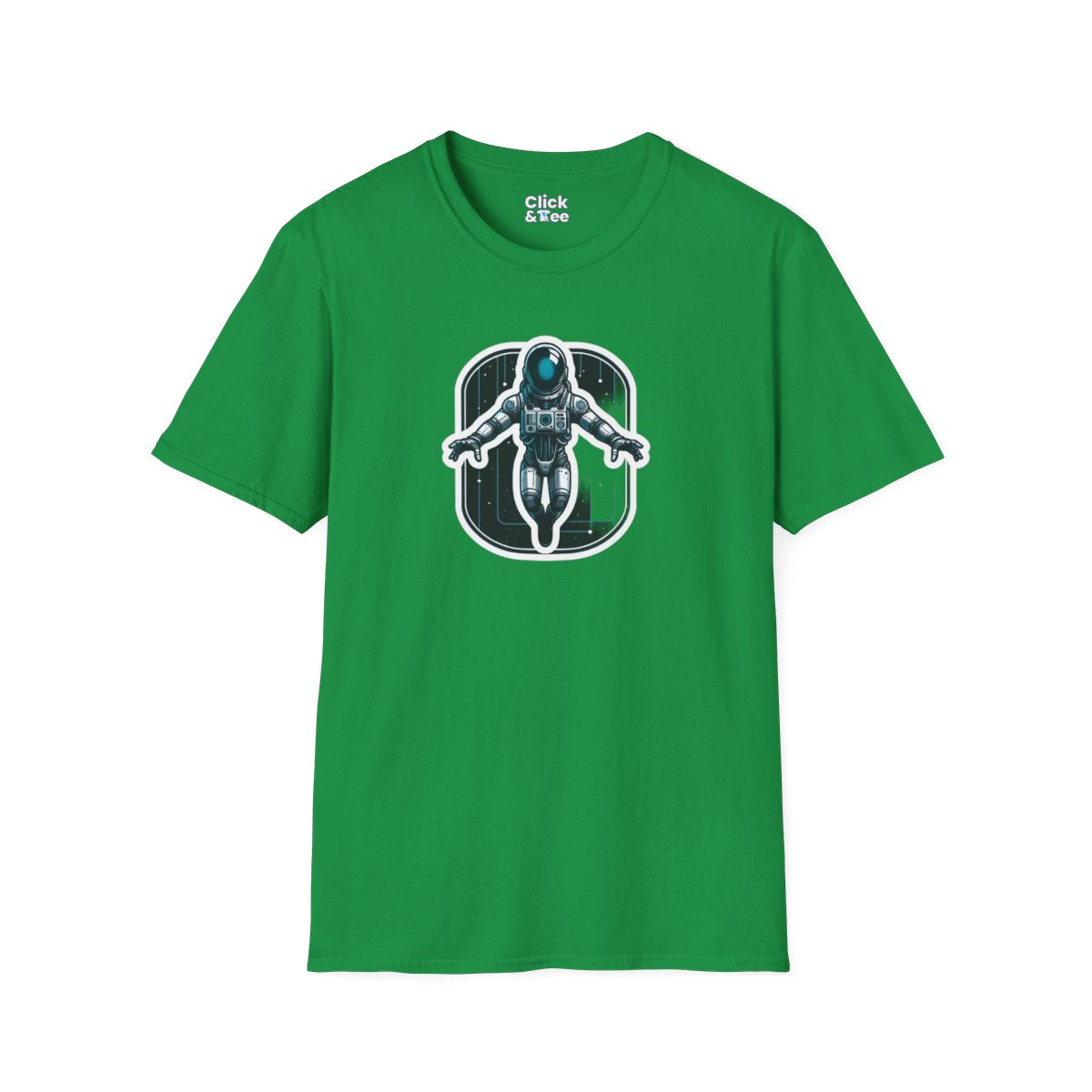 CyberpunkHumanoid AI Astronaut Robot in Space Unique T-Shirt Image 12