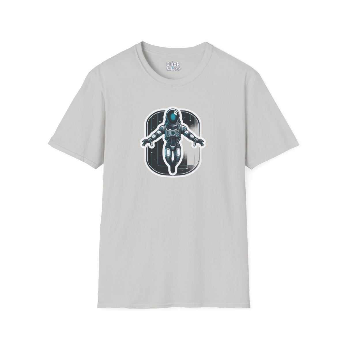 CyberpunkHumanoid AI Astronaut Robot in Space Unique T-Shirt Image 5