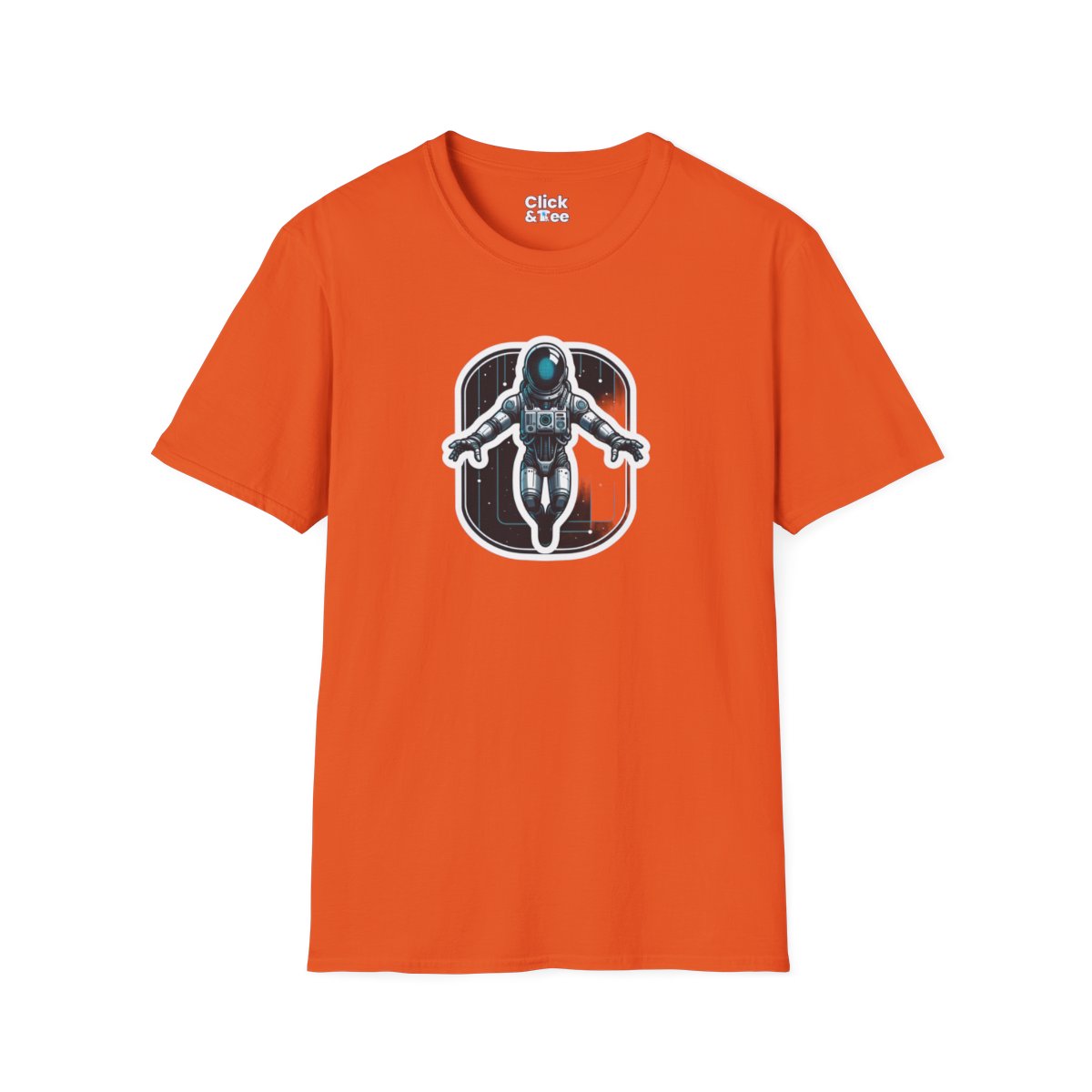 CyberpunkHumanoid AI Astronaut Robot in Space Unique T-Shirt Image 9
