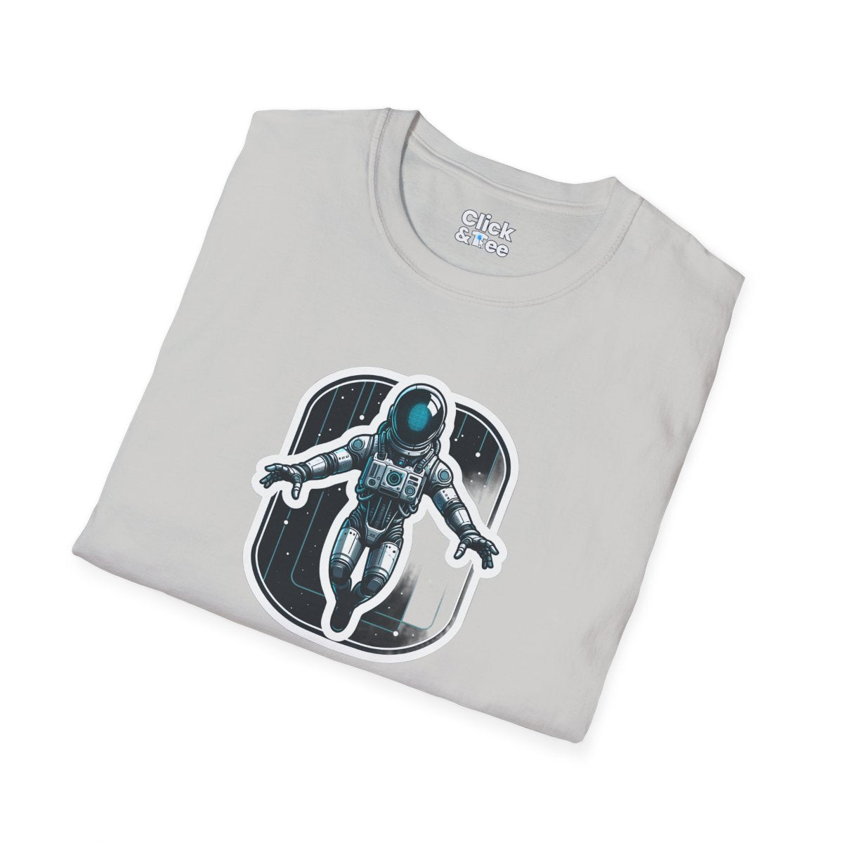 CyberpunkHumanoid AI Astronaut Robot in Space Unique T-Shirt Image 1