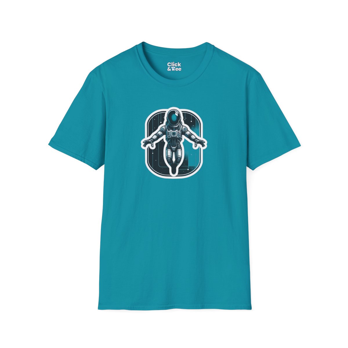 CyberpunkHumanoid AI Astronaut Robot in Space Unique T-Shirt Image 13