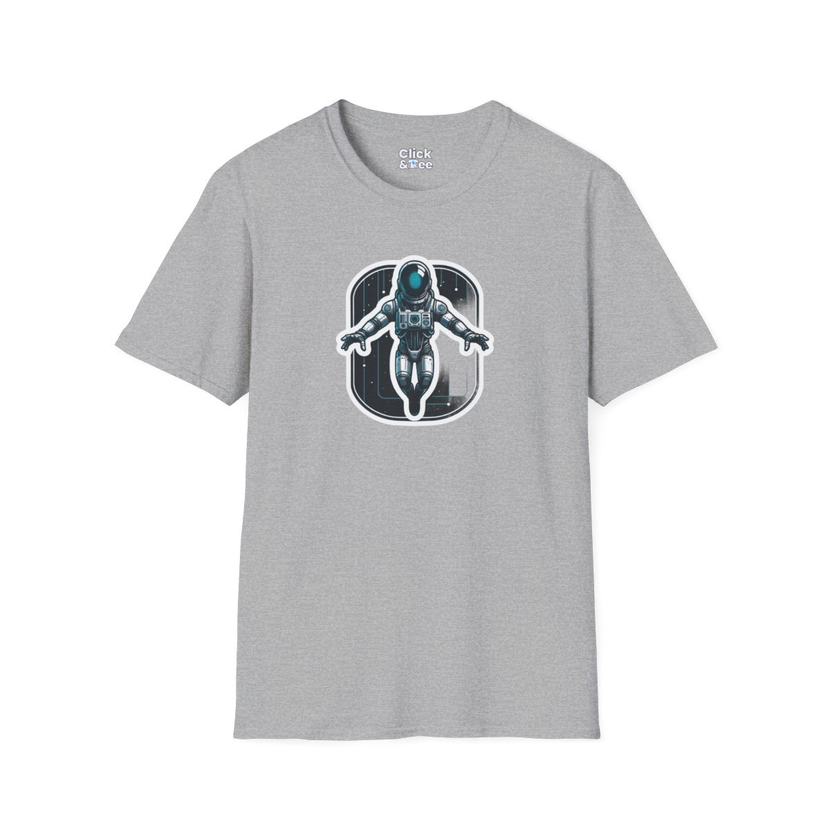 CyberpunkHumanoid AI Astronaut Robot in Space Unique T-Shirt Image 8
