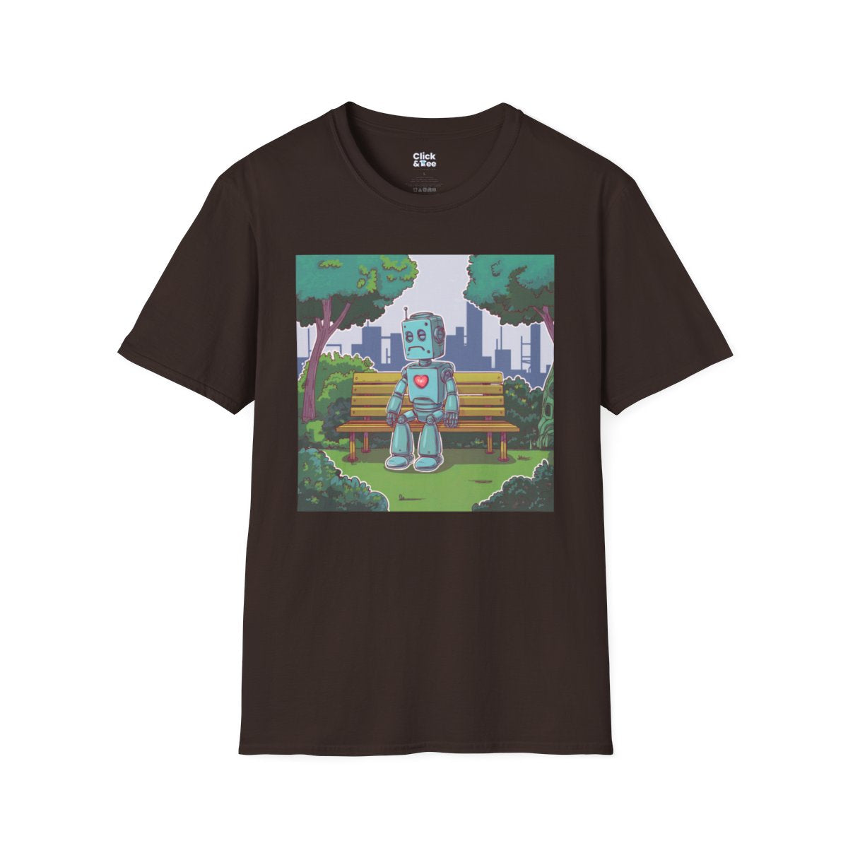 CyberpunkSad Robot Unique T-Shirt Image 10