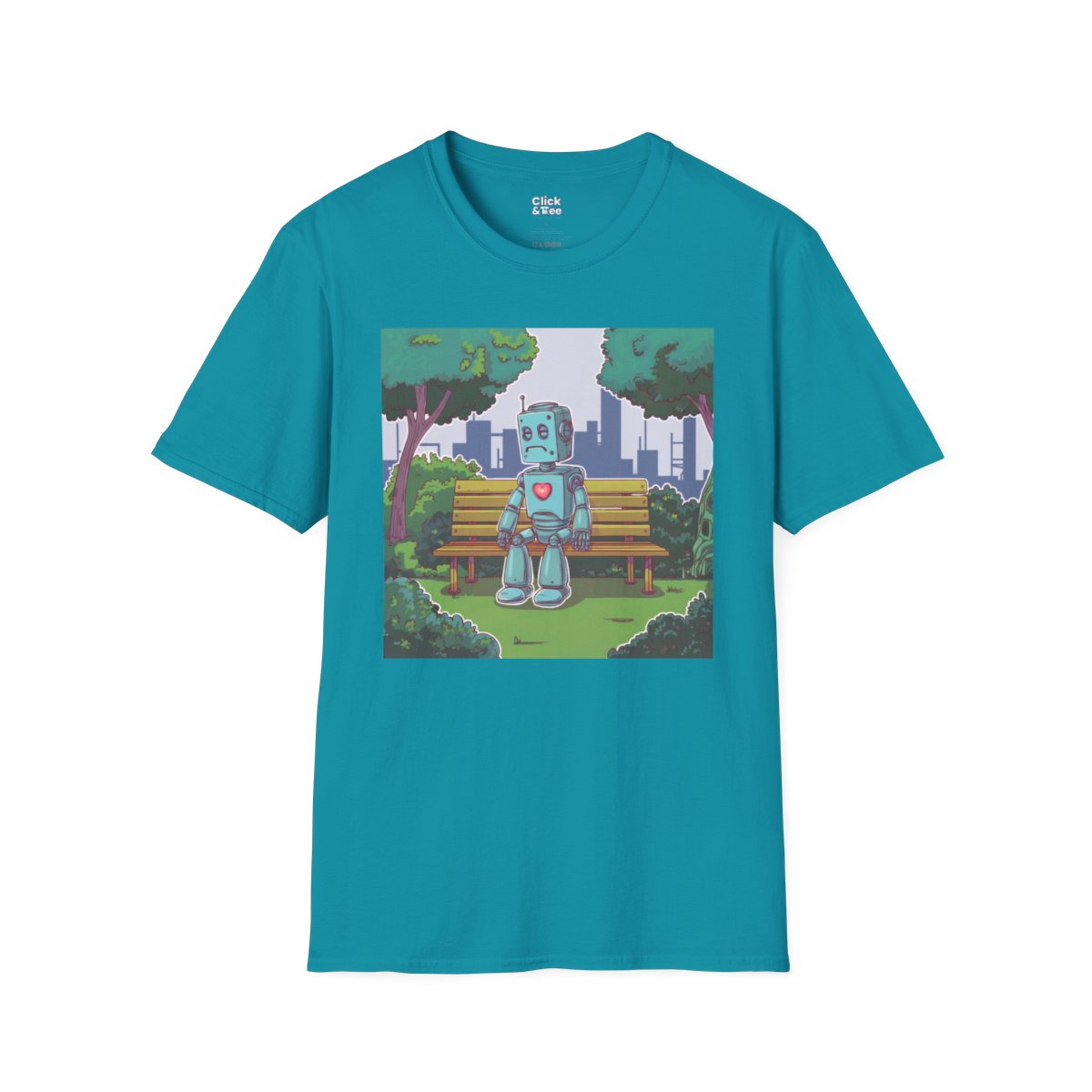 CyberpunkSad Robot Unique T-Shirt Image 13