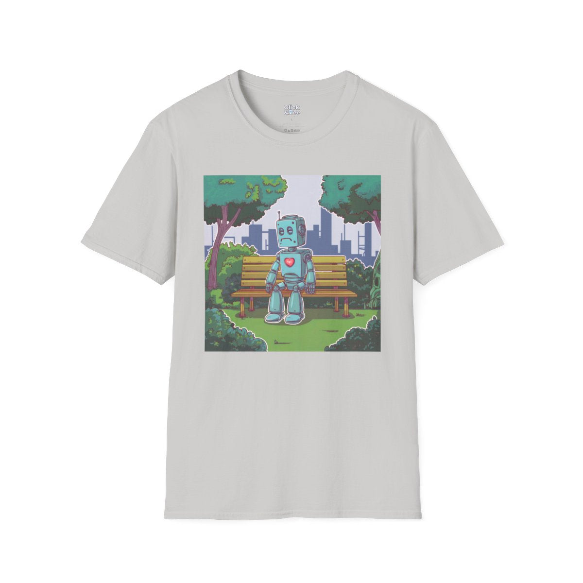 CyberpunkSad Robot Unique T-Shirt Image 5