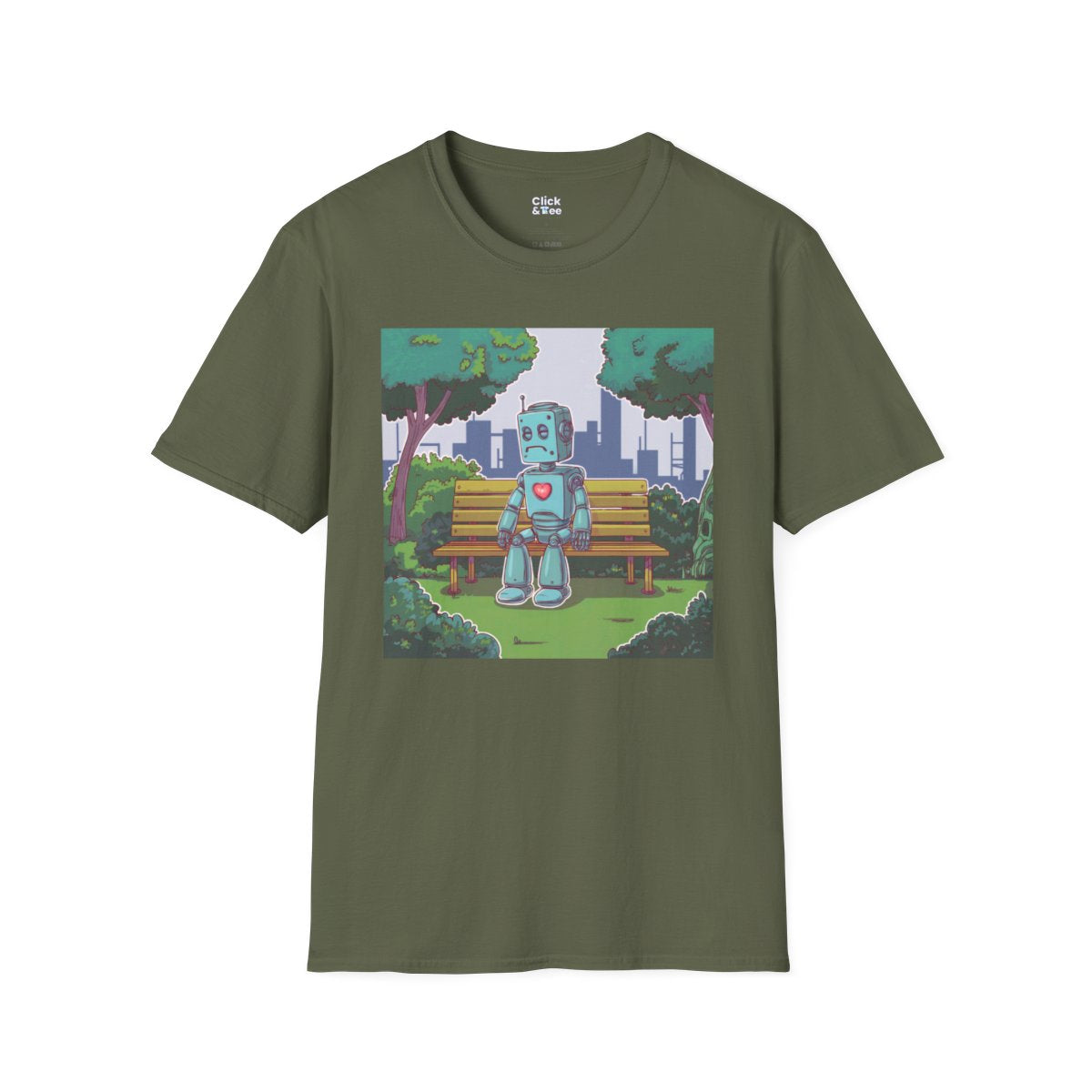 CyberpunkSad Robot Unique T-Shirt Image 11