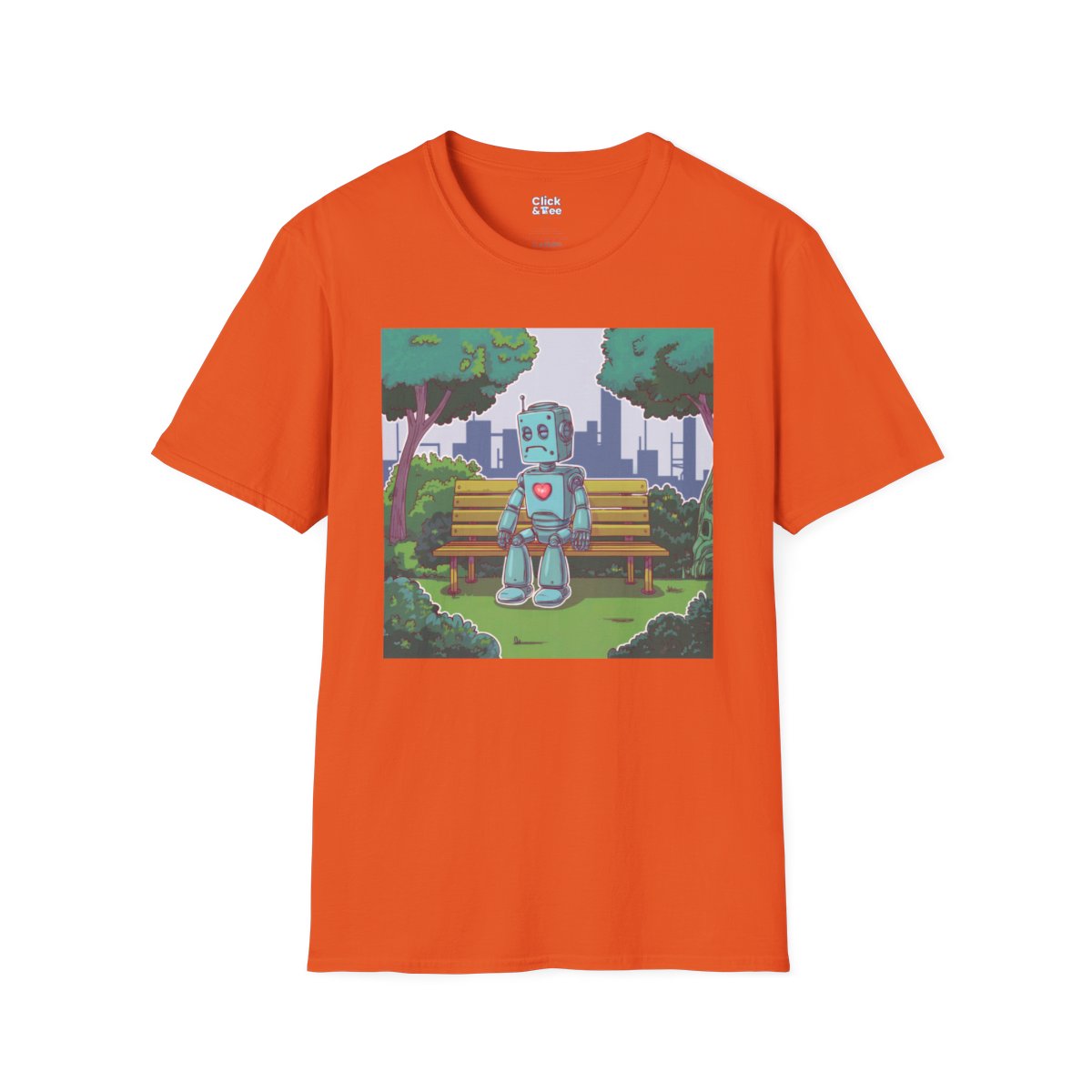 CyberpunkSad Robot Unique T-Shirt Image 9