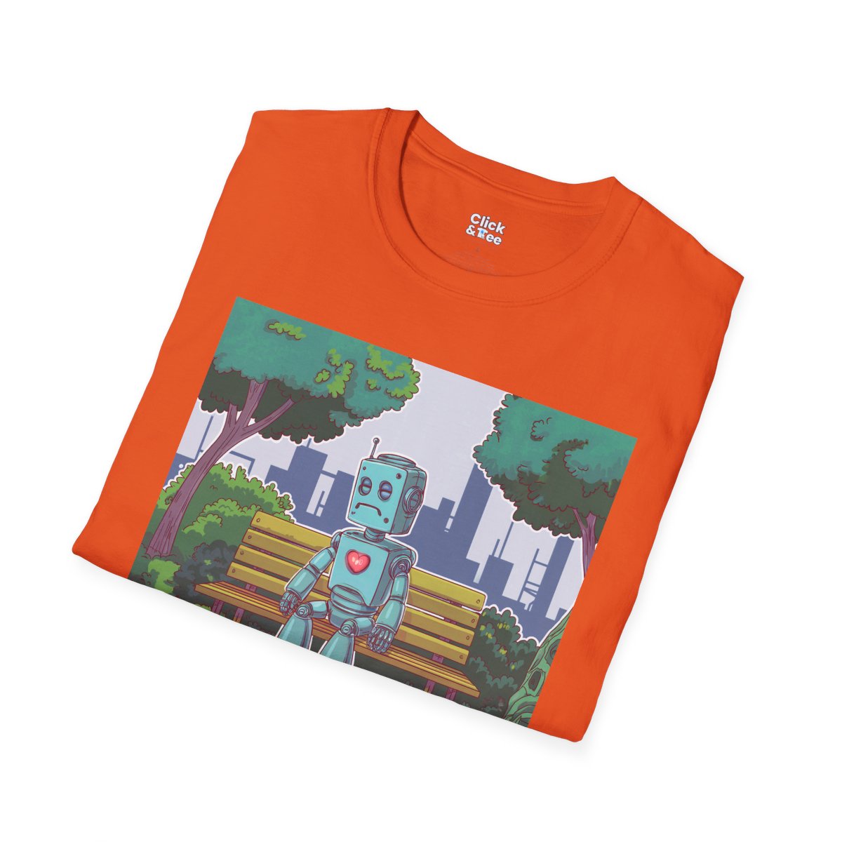 CyberpunkSad Robot Unique T-Shirt Image 1
