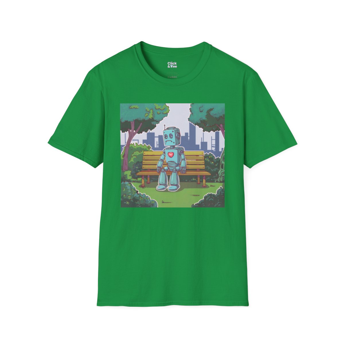 CyberpunkSad Robot Unique T-Shirt Image 12