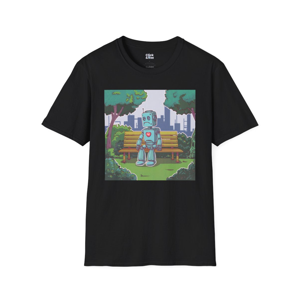 CyberpunkSad Robot Unique T-Shirt Image 3