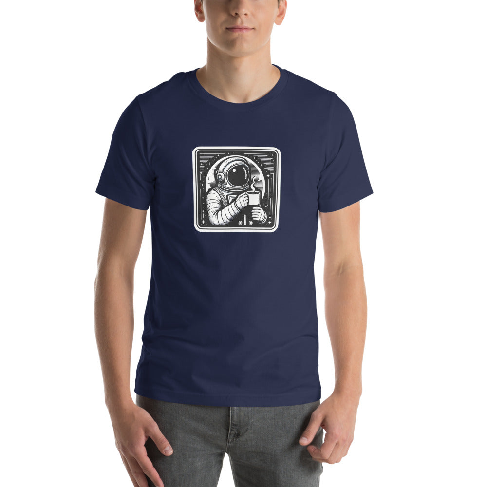 Retro T-Shirt - Astronaut Astronaut Drinking a coffee - Retro Style T-Shirt