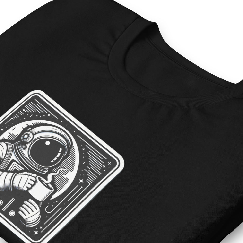Retro T-Shirt - Astronaut Astronaut Drinking a coffee - Retro Style T-Shirt