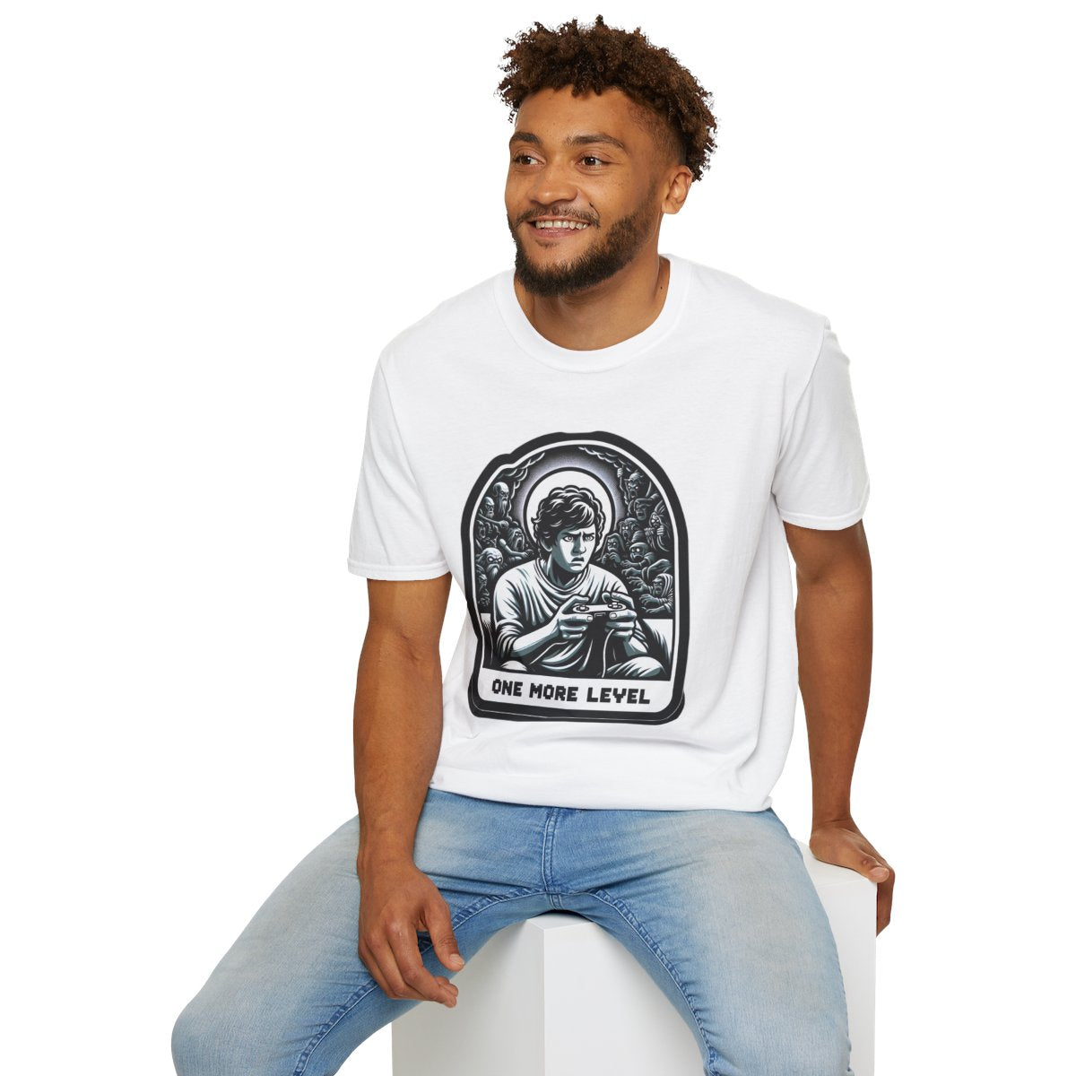 Fantasy T-Shirt - Frustrated Gamer Playing Video Games - Fantasy Style T-Shirt