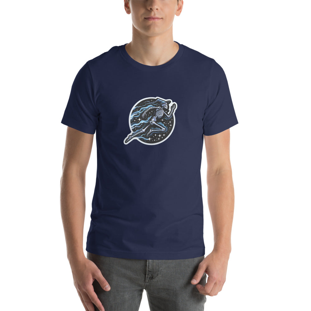 Fantasy T-Shirt - Magical Skeleton Running - Fantasy Style T-Shirt