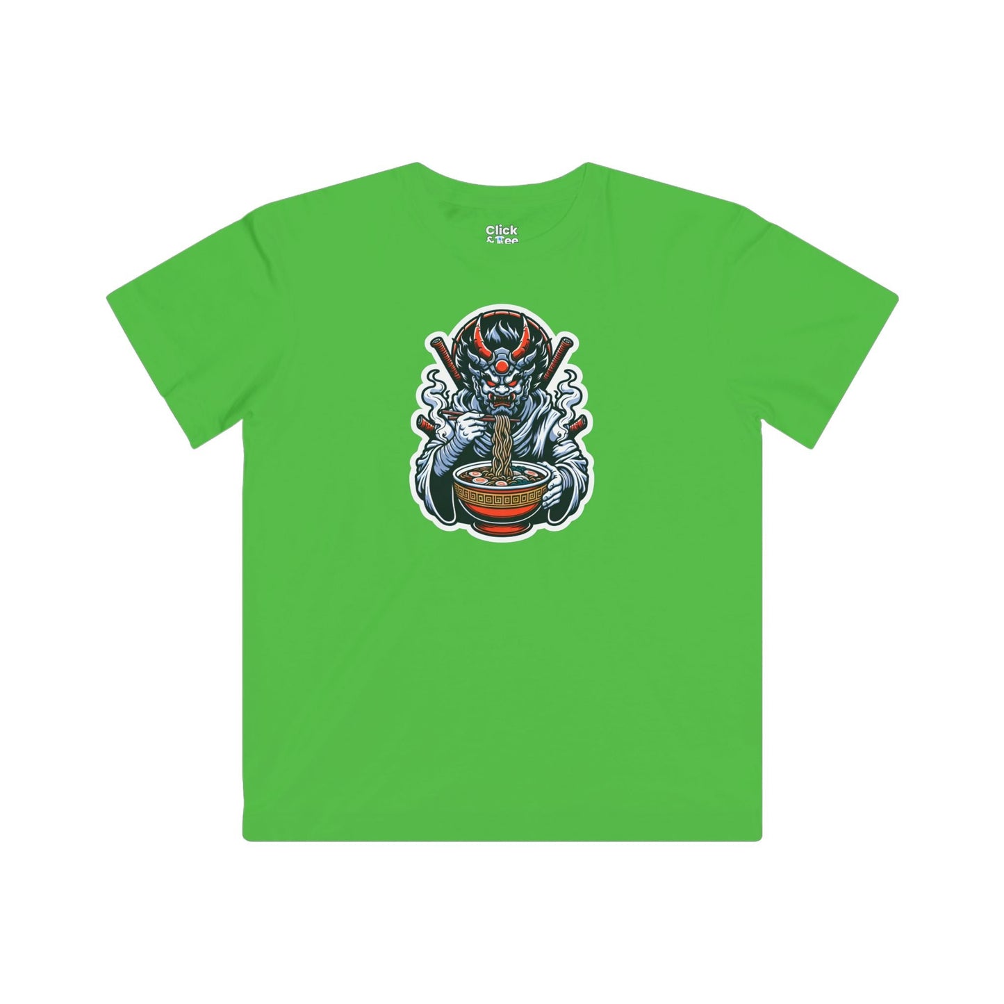 Kids Digital Art T-Shirt - Powerful Guardian Eating a Hot Bowl of Ramen - Digital Art Style T-Shirt