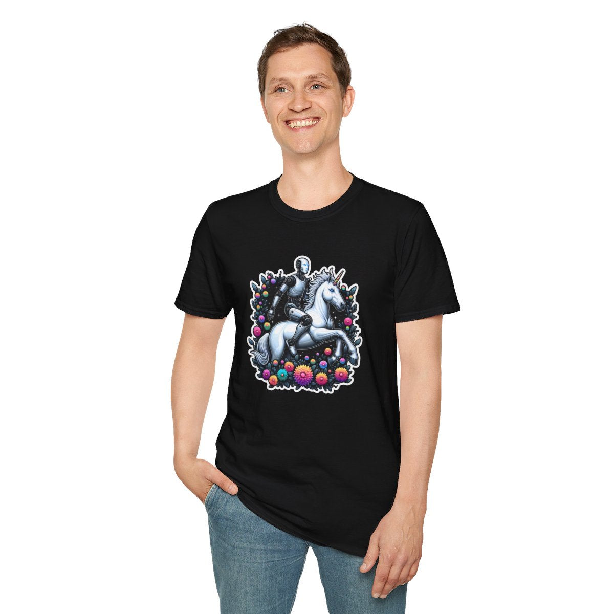 FantasyAI Robot Unique T-Shirt Image 4