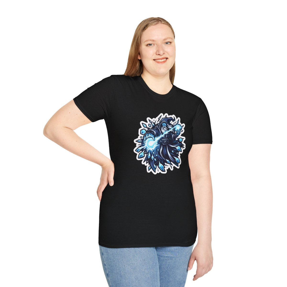 FuturisticIce wizard Unique T-Shirt Image 8