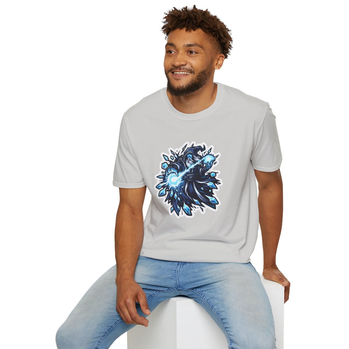 FuturisticIce wizard Unique T-Shirt Image 7