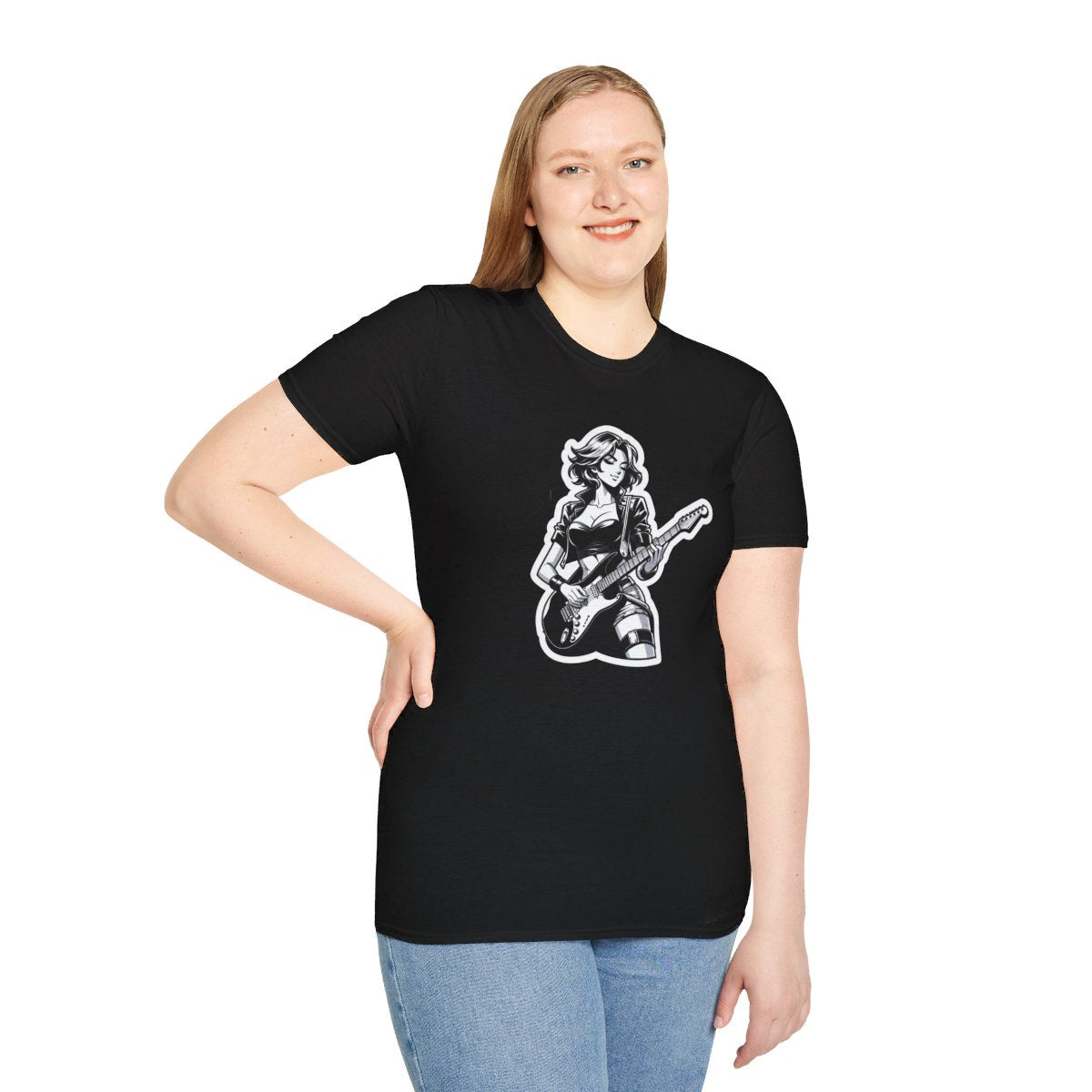 Harem AnimeFemale Guitarist Unique T-Shirt Image 8