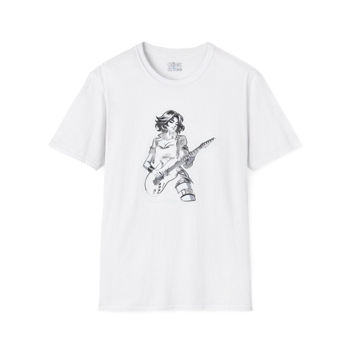 Harem AnimeFemale Guitarist Tee Image 6