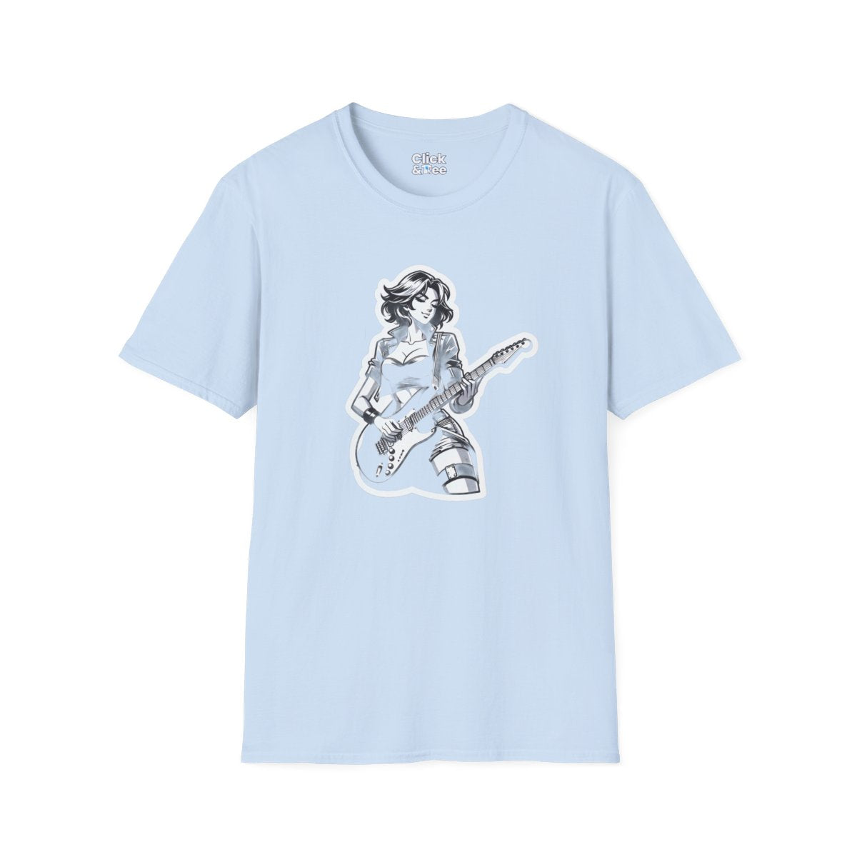 Harem AnimeFemale Guitarist Unique T-Shirt Image 14