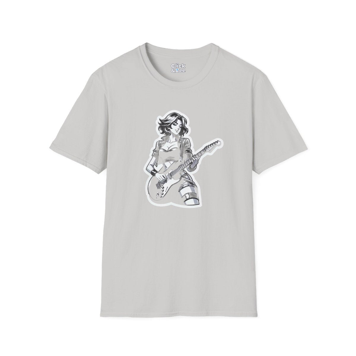 Harem AnimeFemale Guitarist Unique T-Shirt Image 5
