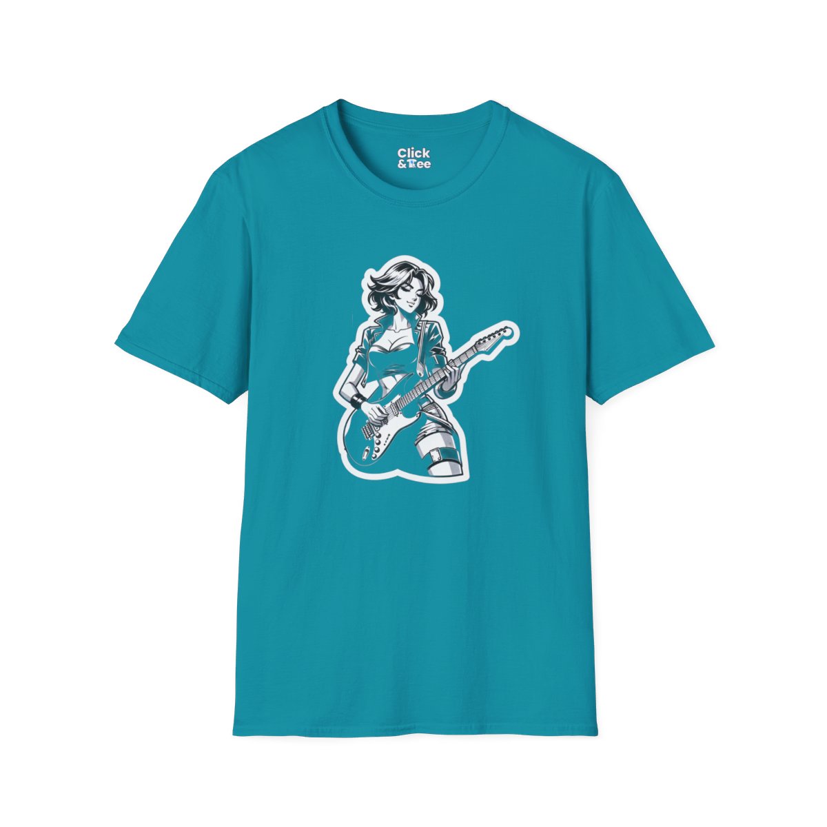 Harem AnimeFemale Guitarist Unique T-Shirt Image 13