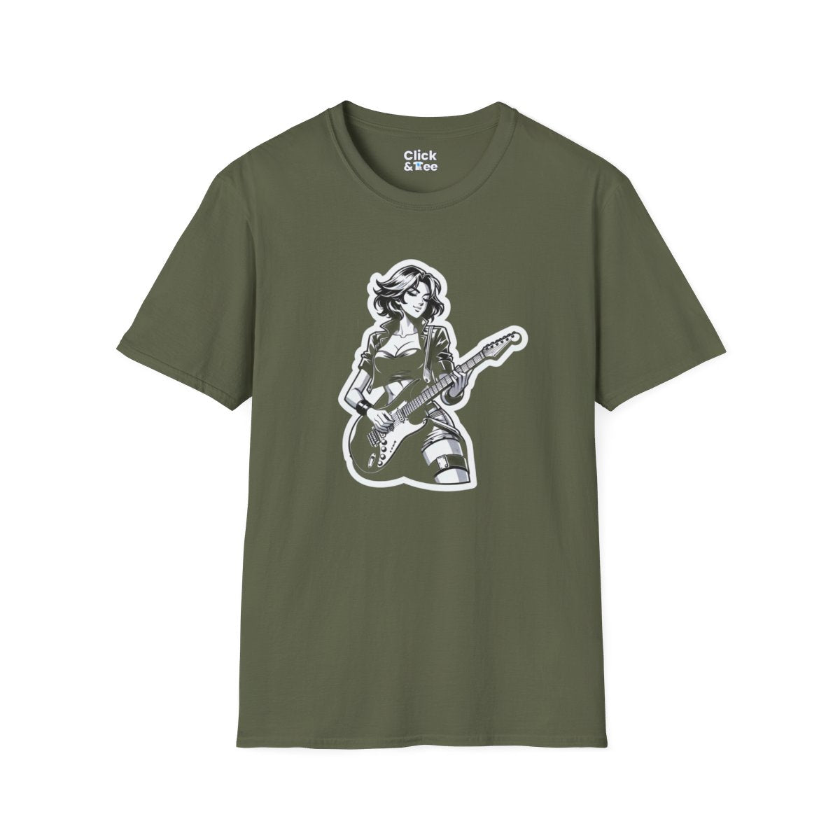 Harem AnimeFemale Guitarist Unique T-Shirt Image 11