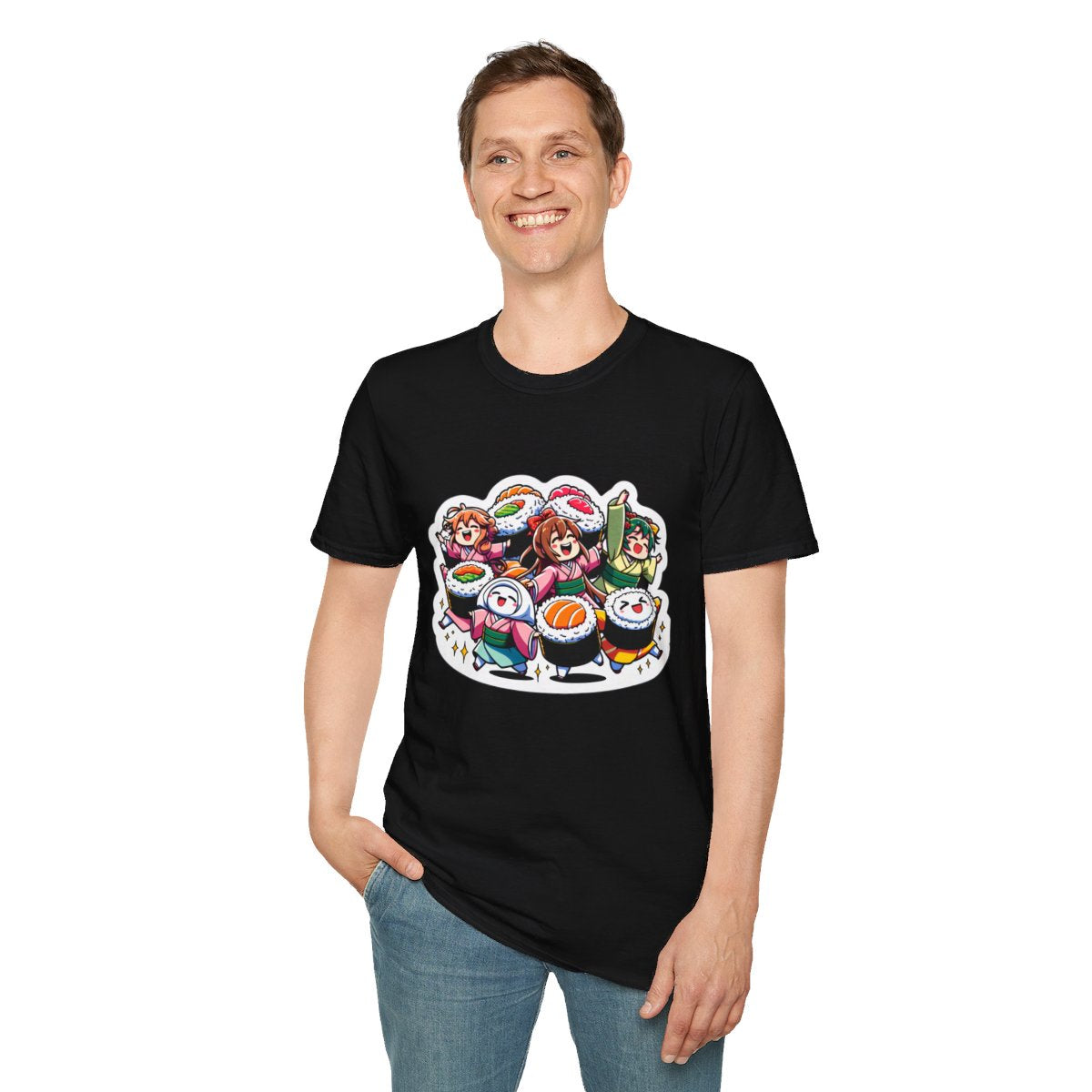 Harem AnimeSushi Rolls Unique T-Shirt Image 4